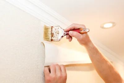 Pose de papier peint à Correns — revêtements muraux et toiles de verre